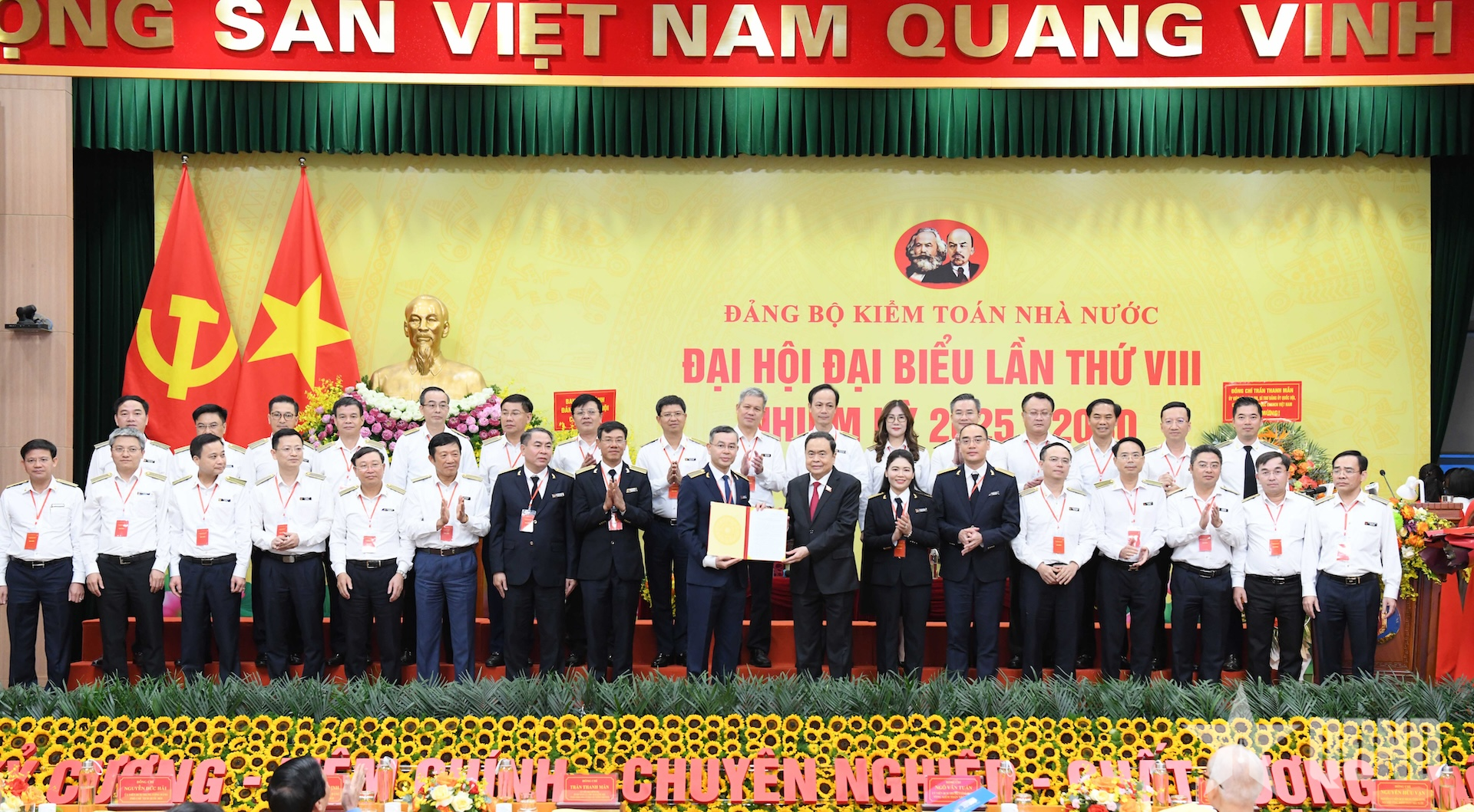 Chủ tịch Quốc hội Trần Thanh Mẫn dự Đại hội đại biểu Đảng bộ Kiểm toán Nhà nước nhiệm kỳ 2025-2030